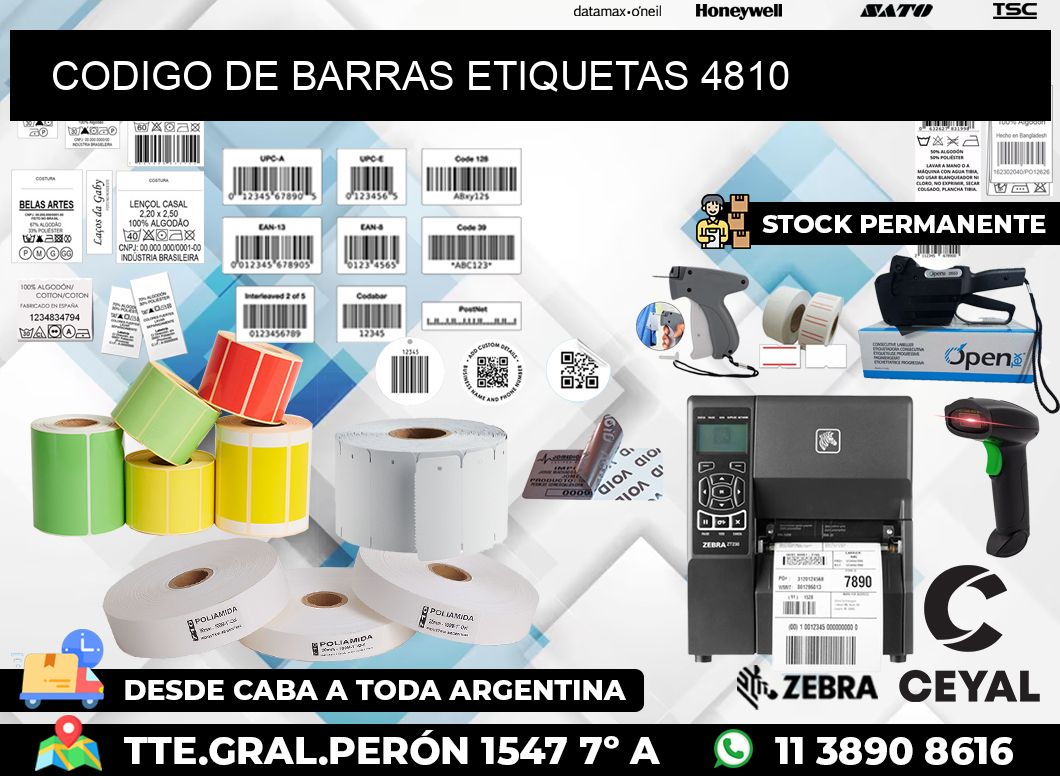 CODIGO DE BARRAS ETIQUETAS 4810