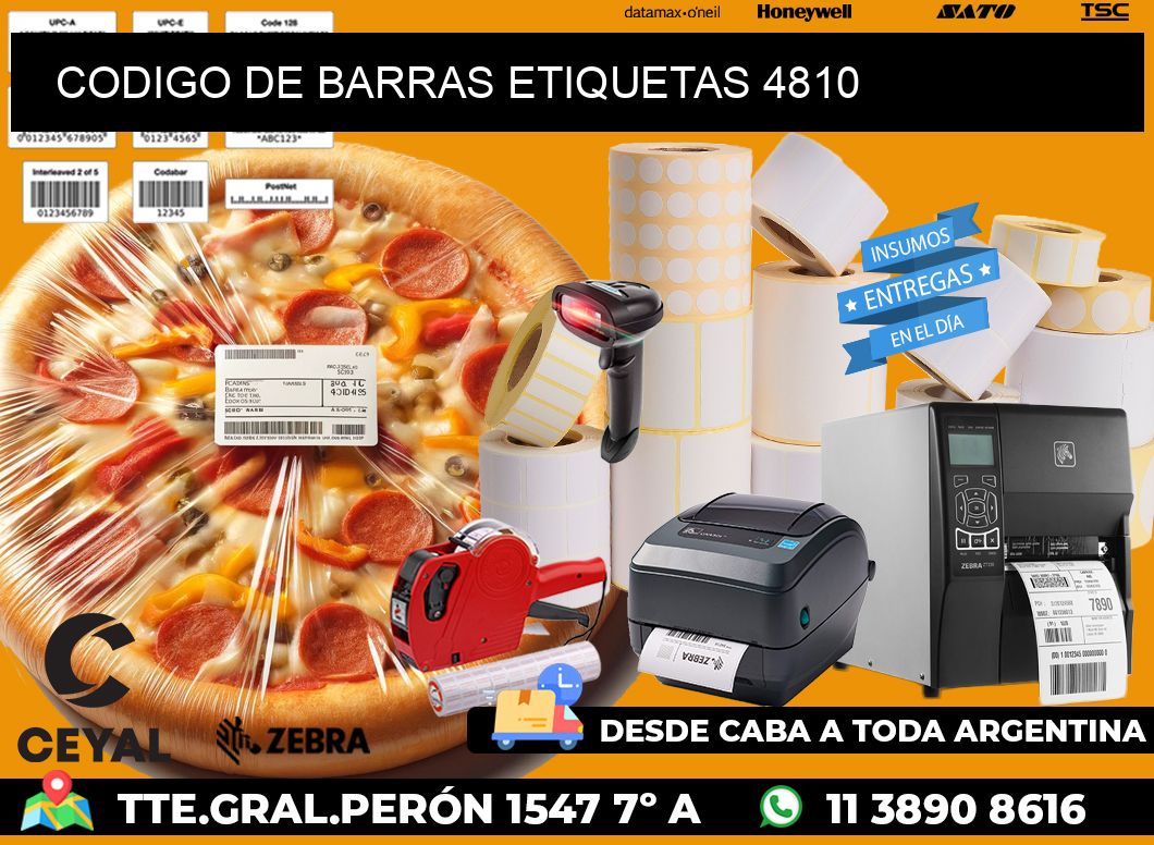 CODIGO DE BARRAS ETIQUETAS 4810