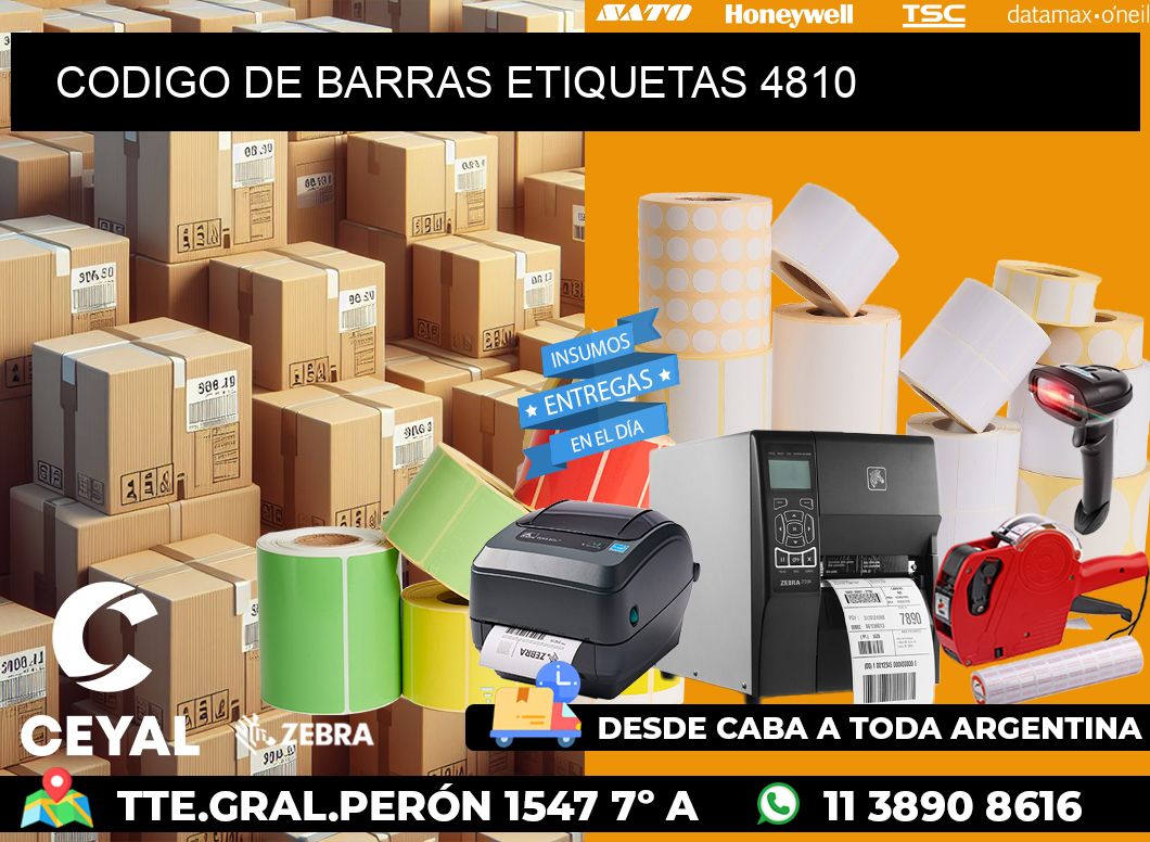 CODIGO DE BARRAS ETIQUETAS 4810