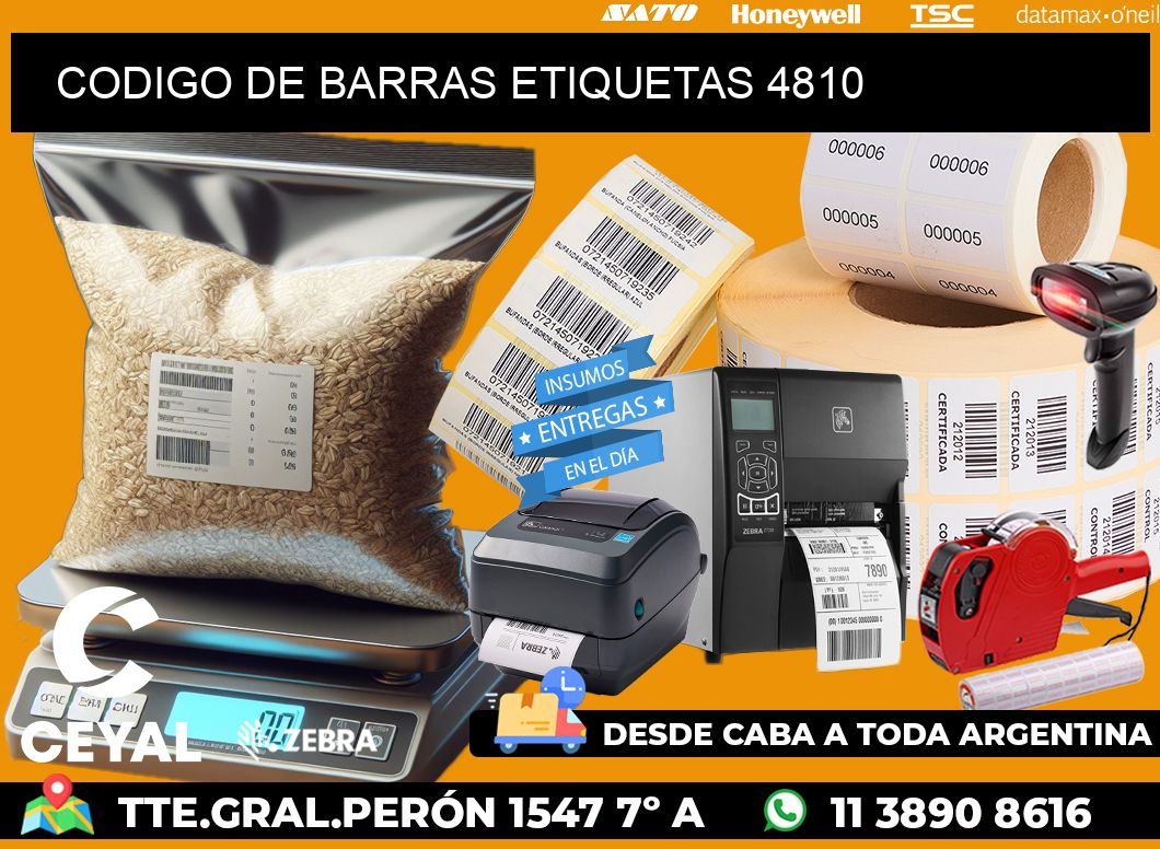 CODIGO DE BARRAS ETIQUETAS 4810
