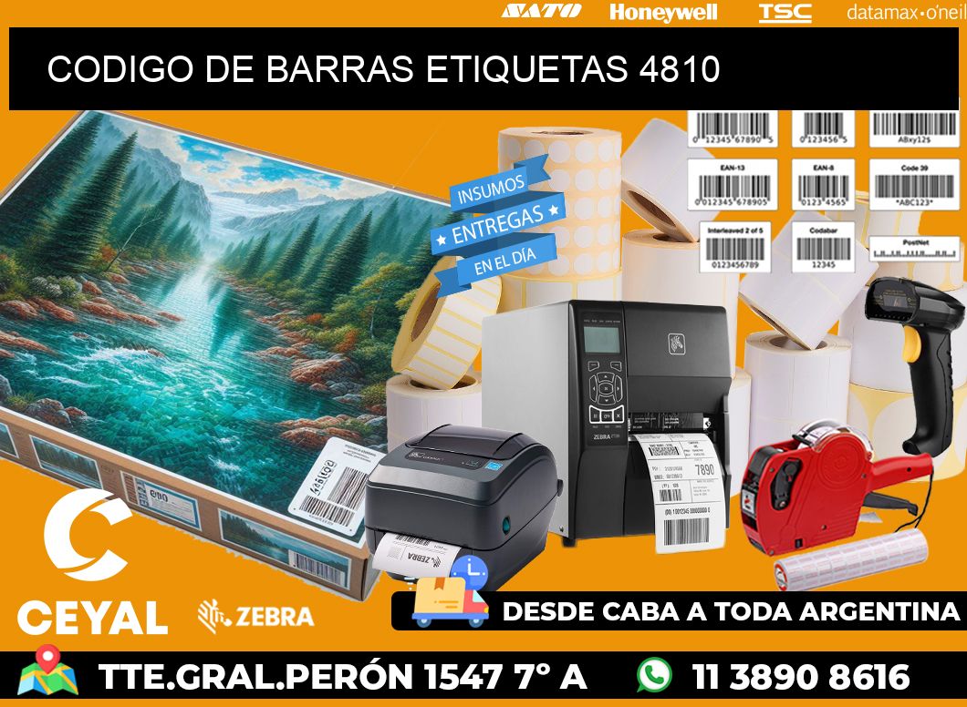 CODIGO DE BARRAS ETIQUETAS 4810