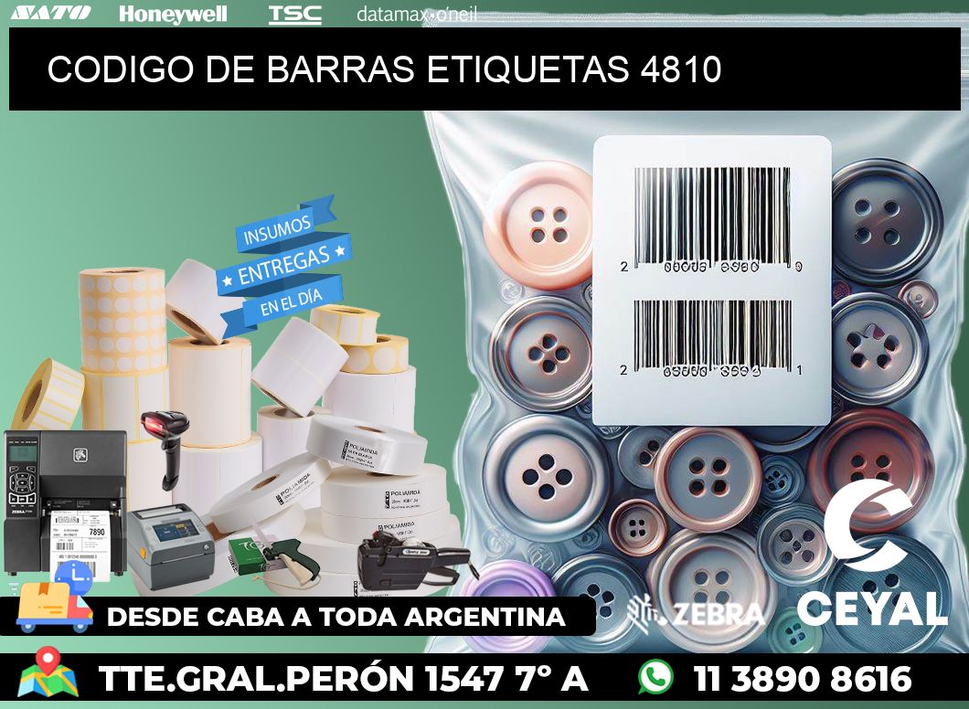 CODIGO DE BARRAS ETIQUETAS 4810