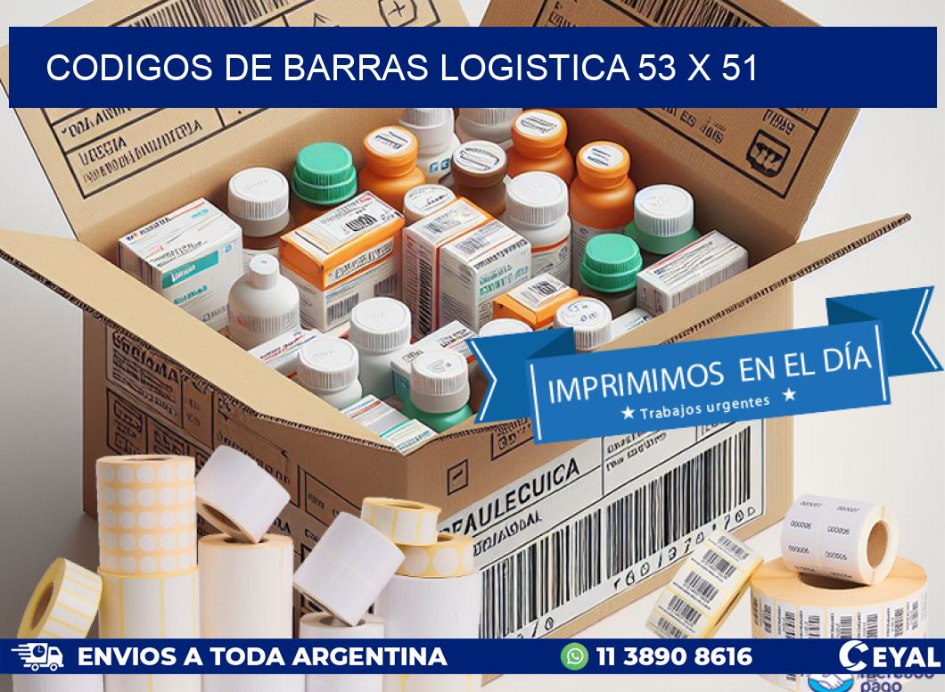 CODIGOS DE BARRAS LOGISTICA 53 x 51