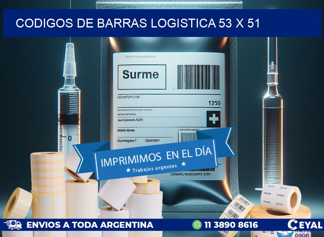 CODIGOS DE BARRAS LOGISTICA 53 x 51