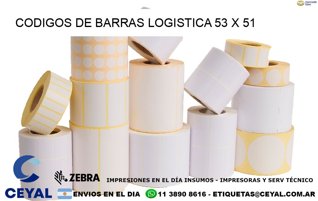 CODIGOS DE BARRAS LOGISTICA 53 x 51