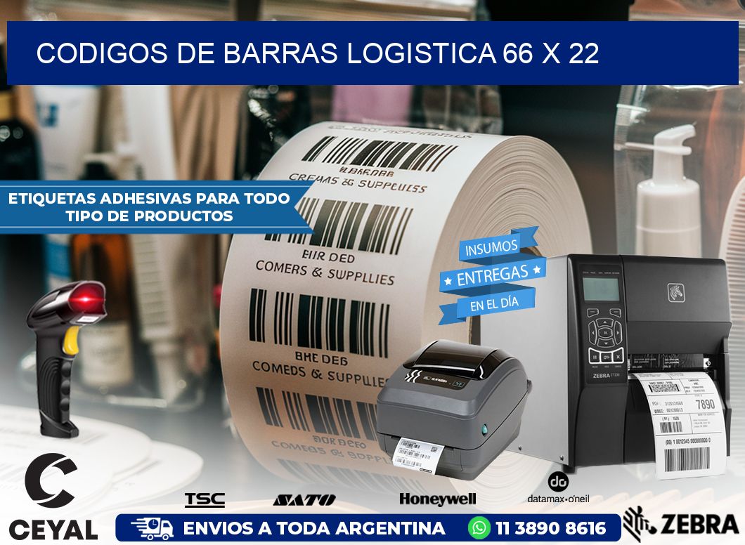 CODIGOS DE BARRAS LOGISTICA 66 x 22