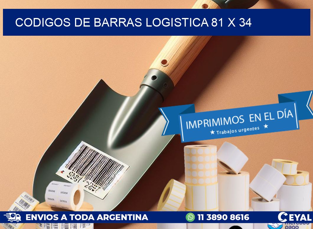 CODIGOS DE BARRAS LOGISTICA 81 x 34