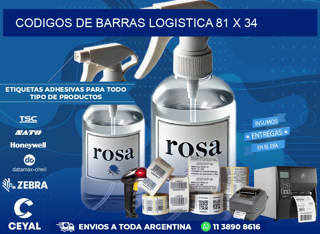 CODIGOS DE BARRAS LOGISTICA 81 x 34