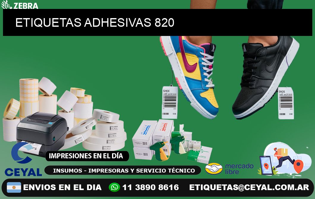 ETIQUETAS ADHESIVAS 820