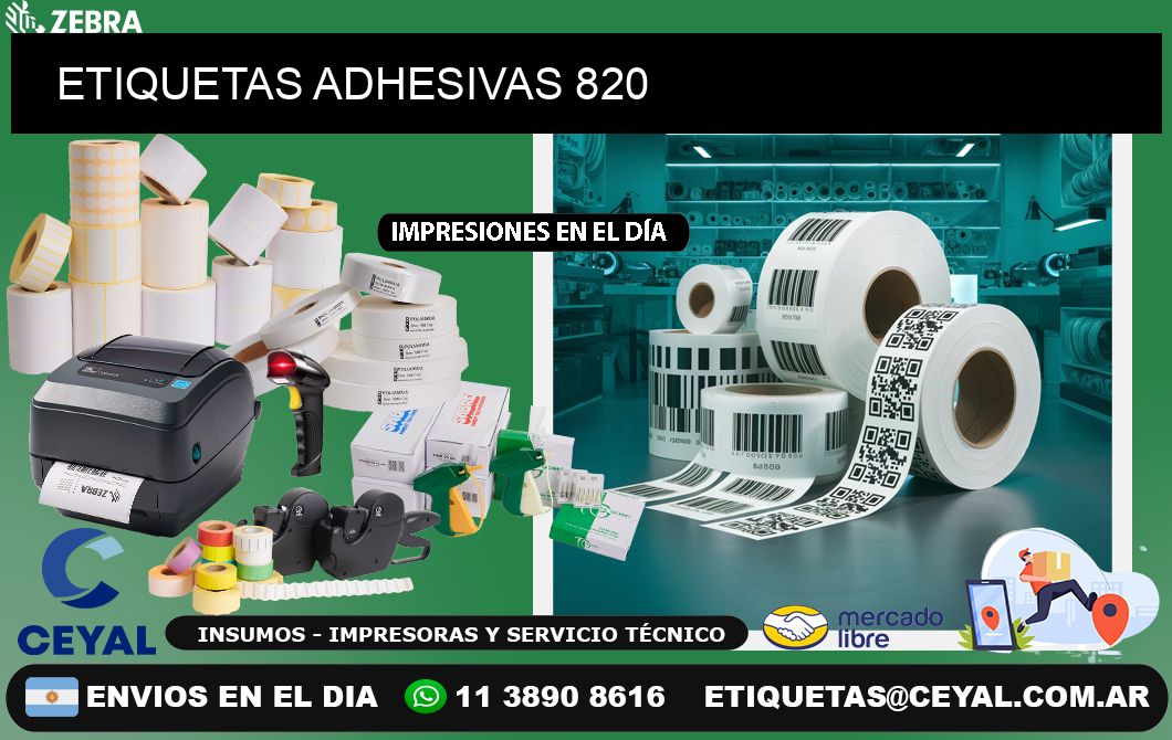 ETIQUETAS ADHESIVAS 820
