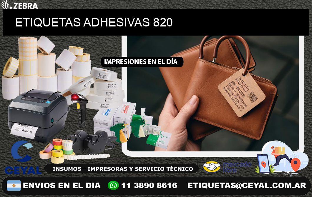 ETIQUETAS ADHESIVAS 820