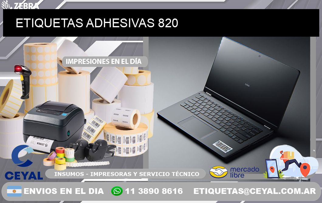 ETIQUETAS ADHESIVAS 820