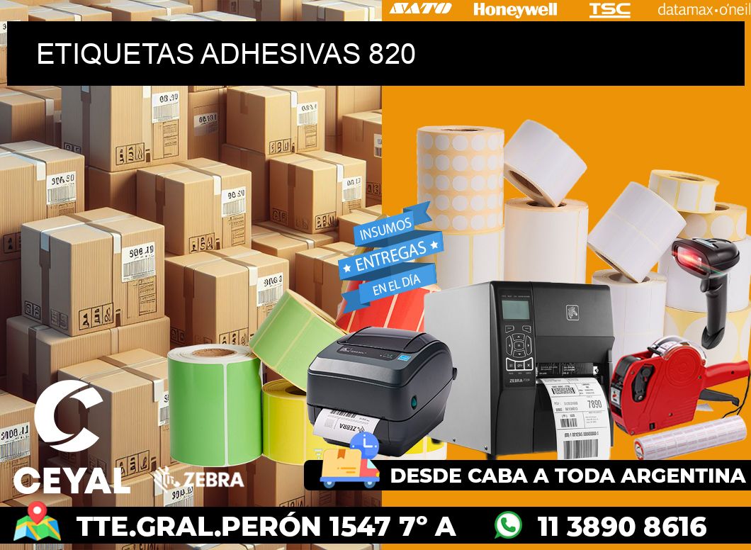 ETIQUETAS ADHESIVAS 820