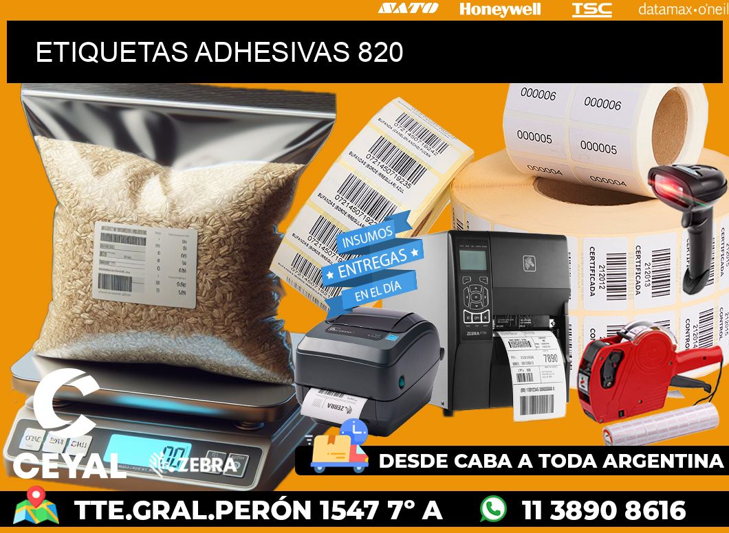 ETIQUETAS ADHESIVAS 820