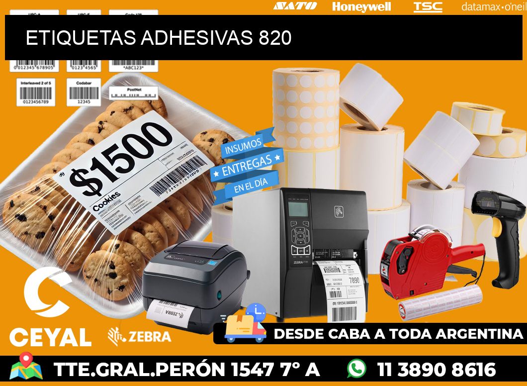 ETIQUETAS ADHESIVAS 820