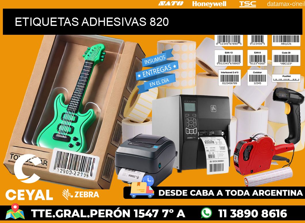 ETIQUETAS ADHESIVAS 820
