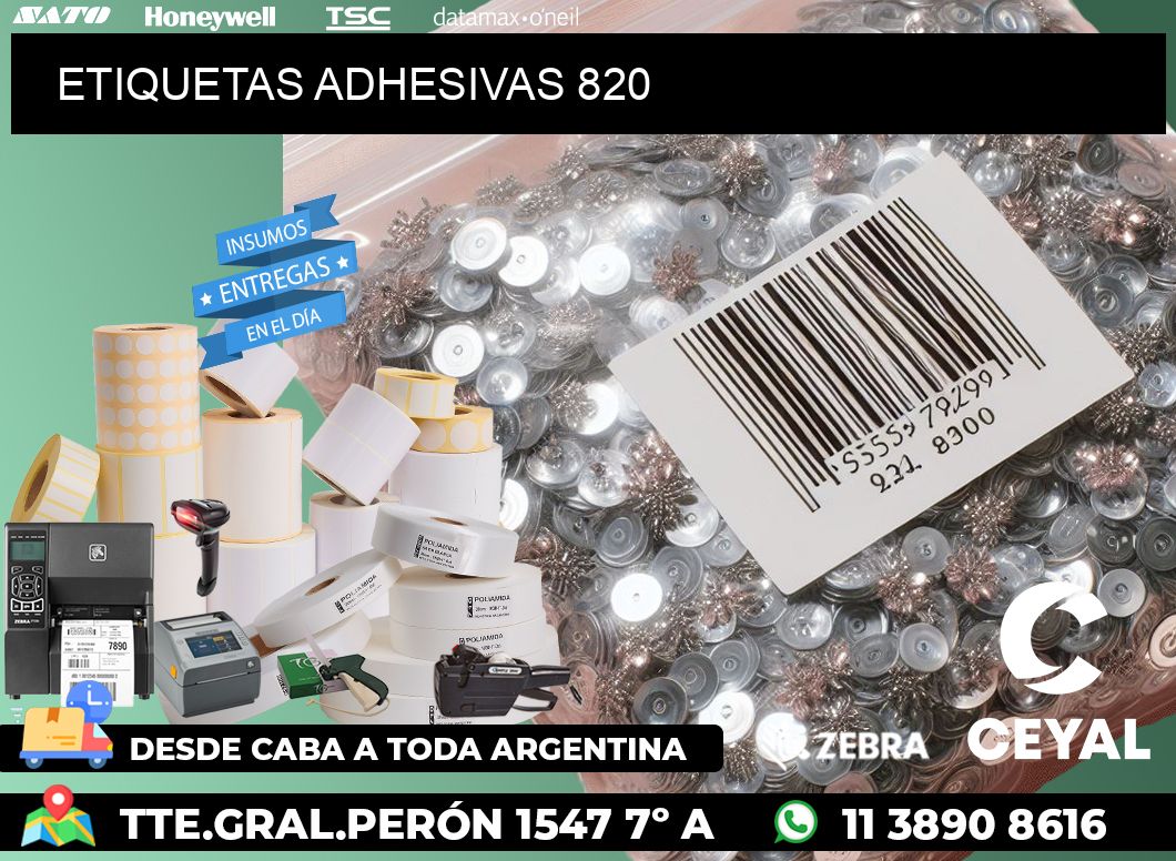ETIQUETAS ADHESIVAS 820
