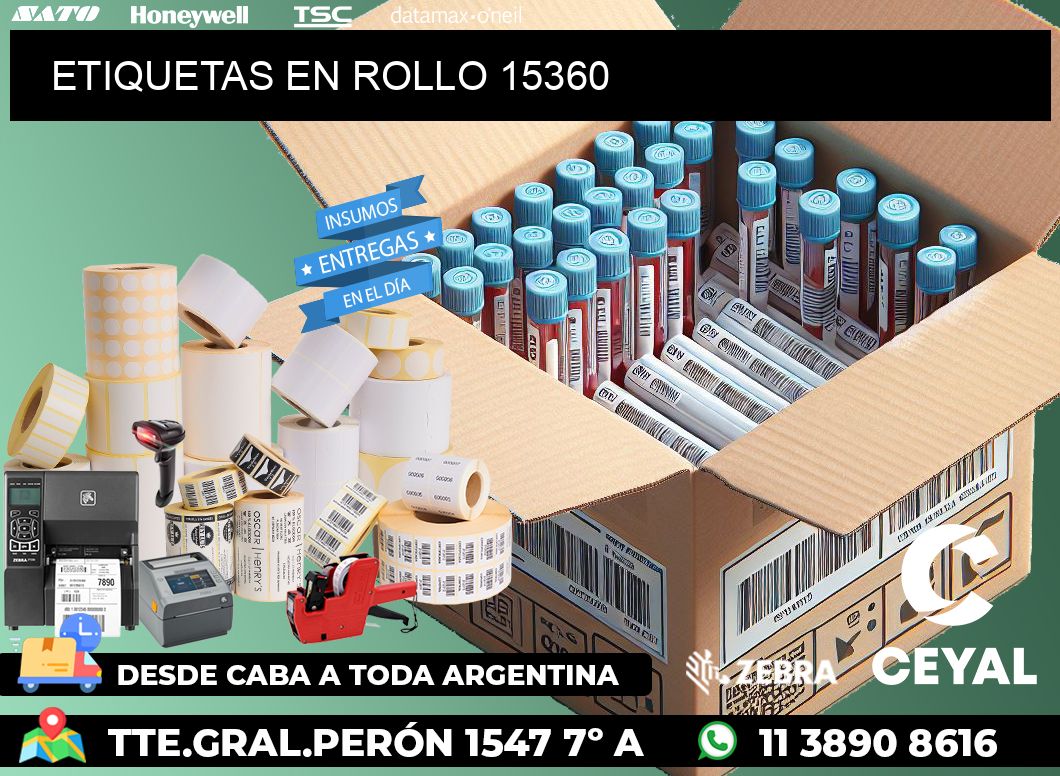 ETIQUETAS EN ROLLO 15360
