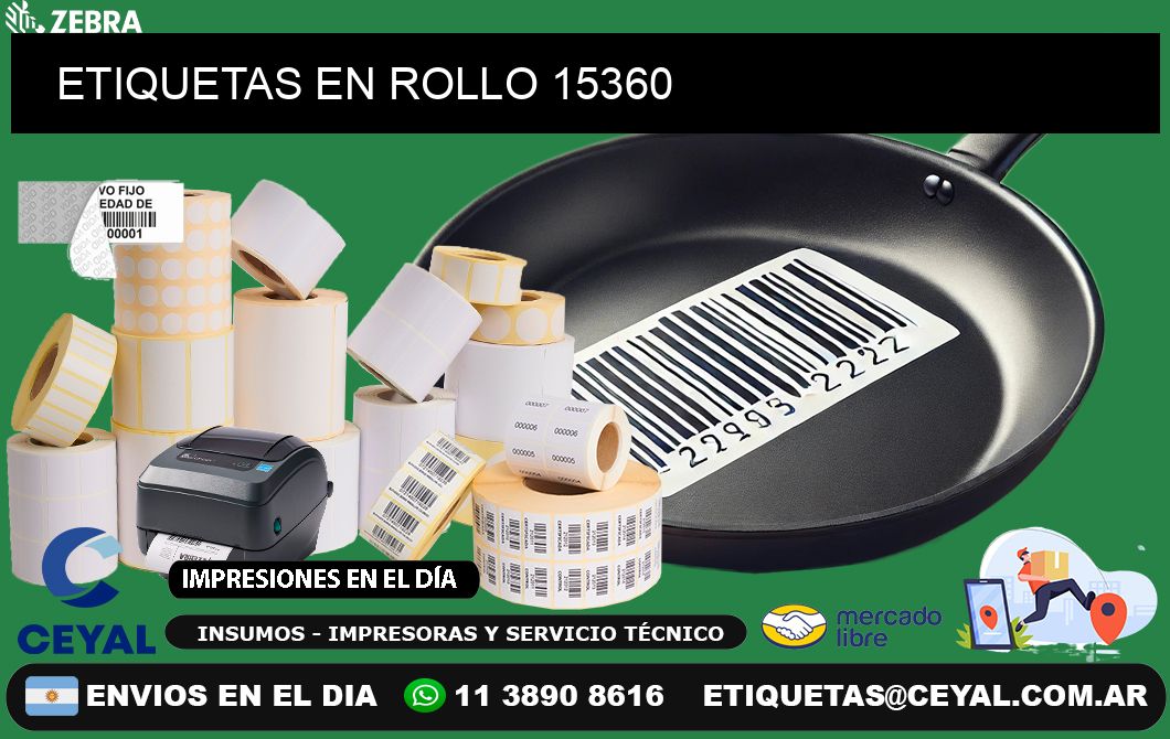 ETIQUETAS EN ROLLO 15360