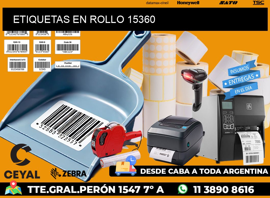 ETIQUETAS EN ROLLO 15360