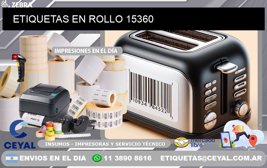 ETIQUETAS EN ROLLO 15360