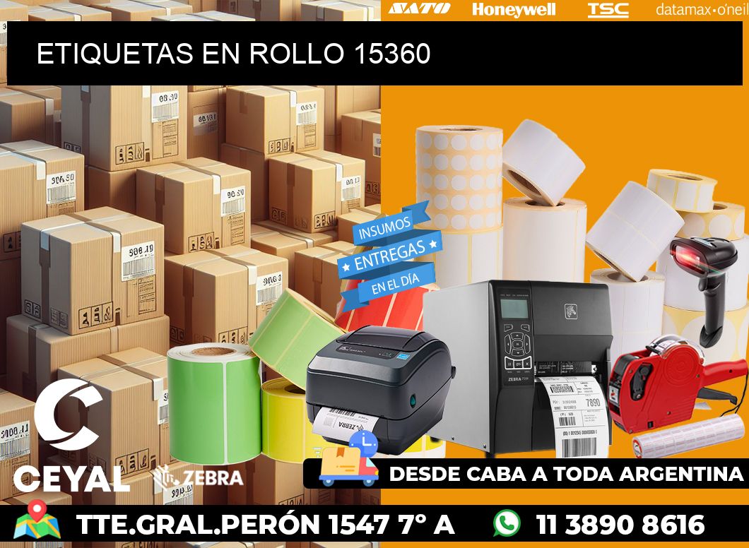 ETIQUETAS EN ROLLO 15360