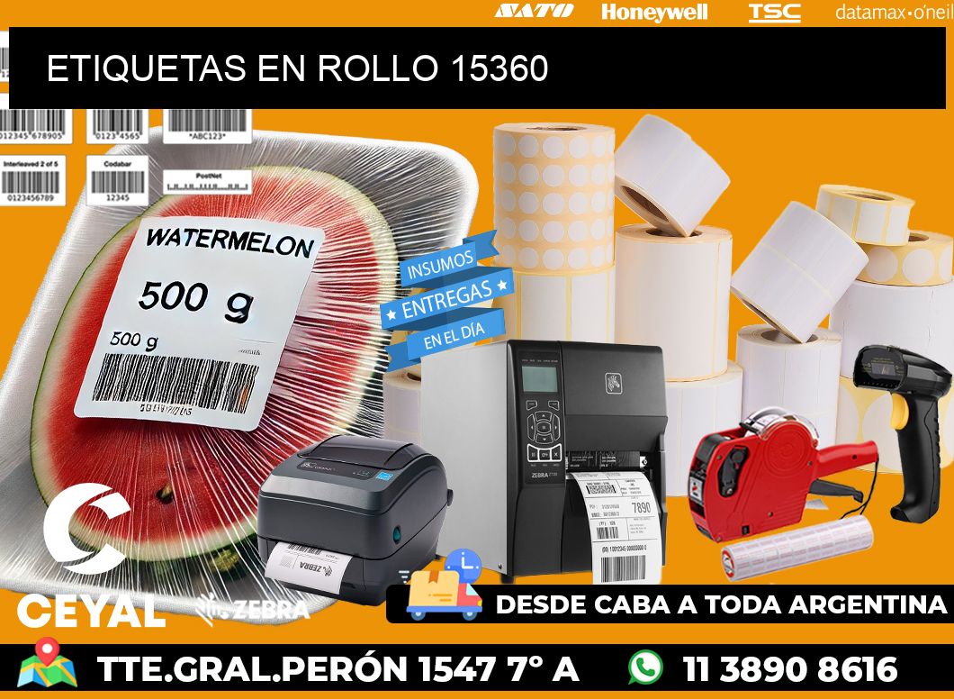ETIQUETAS EN ROLLO 15360