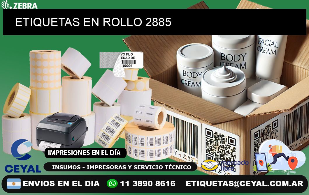 ETIQUETAS EN ROLLO 2885