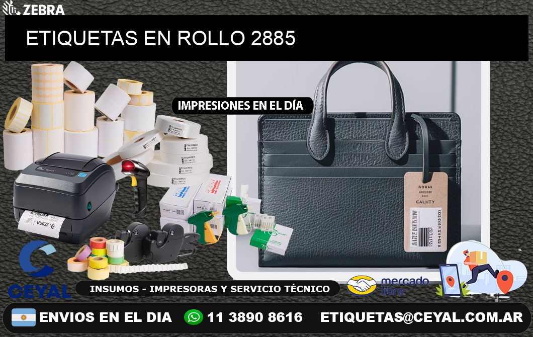 ETIQUETAS EN ROLLO 2885