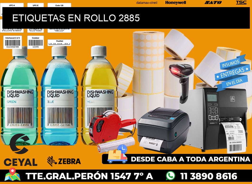 ETIQUETAS EN ROLLO 2885