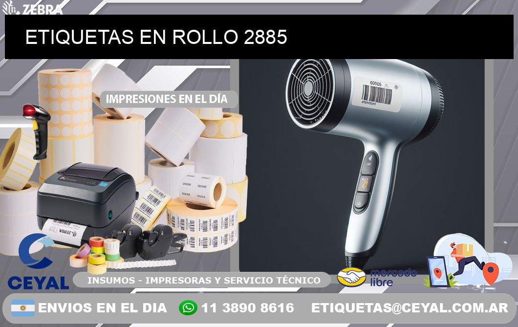 ETIQUETAS EN ROLLO 2885