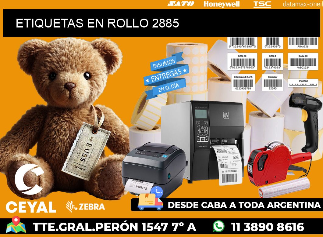 ETIQUETAS EN ROLLO 2885
