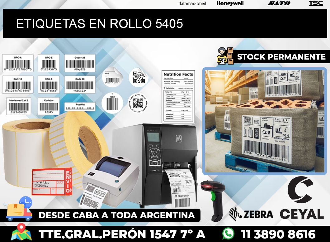 ETIQUETAS EN ROLLO 5405