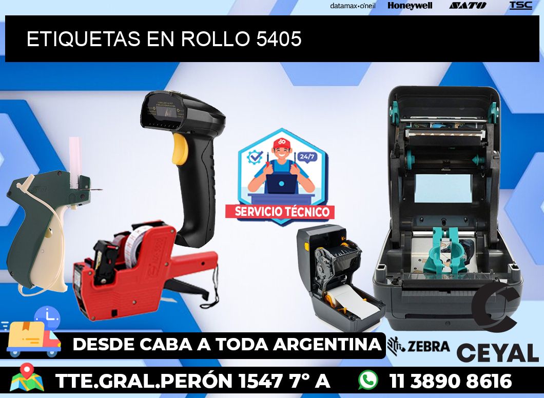 ETIQUETAS EN ROLLO 5405