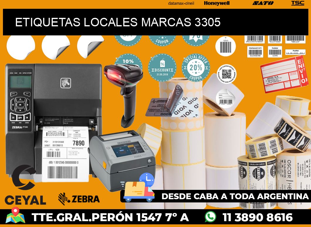 ETIQUETAS LOCALES MARCAS 3305