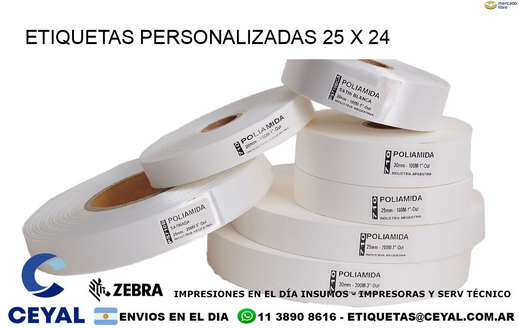 ETIQUETAS PERSONALIZADAS 25 x 24