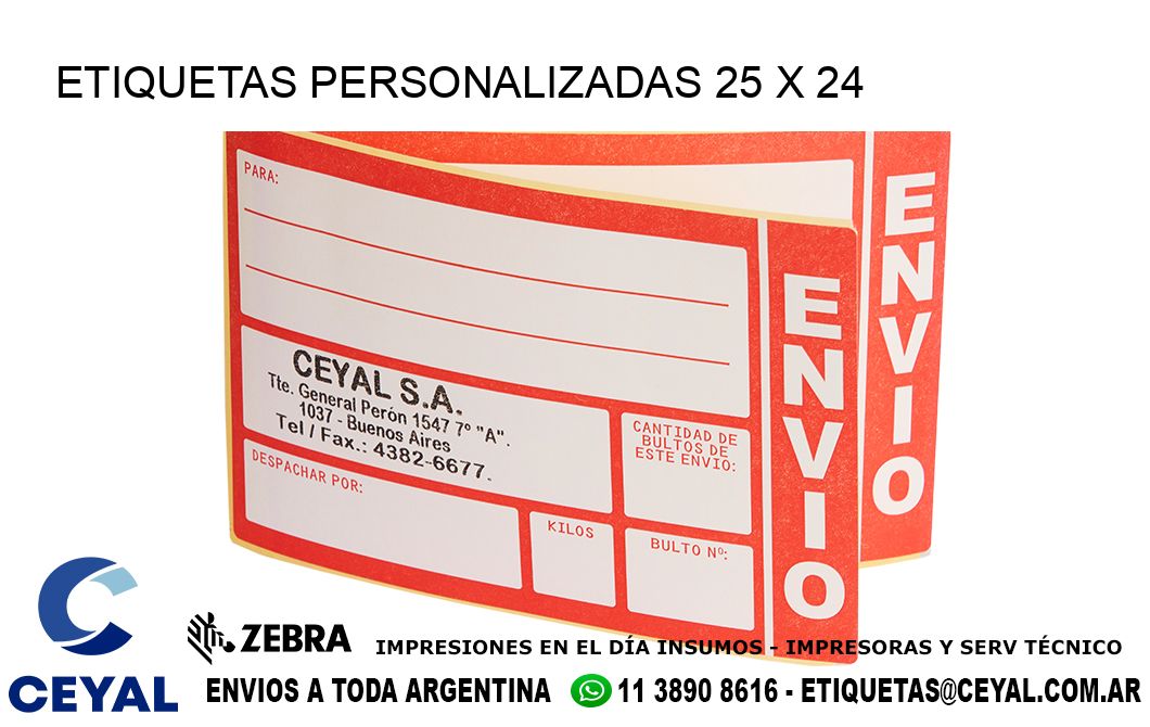 ETIQUETAS PERSONALIZADAS 25 x 24