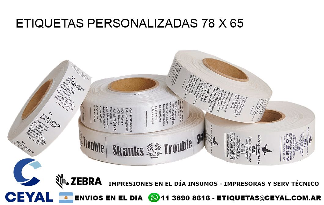 ETIQUETAS PERSONALIZADAS 78 x 65