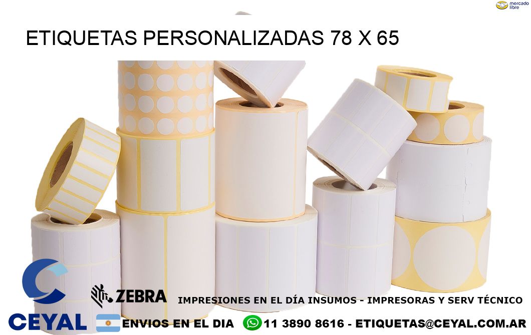 ETIQUETAS PERSONALIZADAS 78 x 65