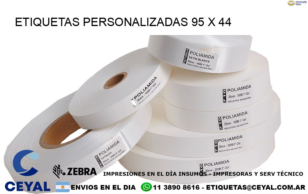 ETIQUETAS PERSONALIZADAS 95 x 44