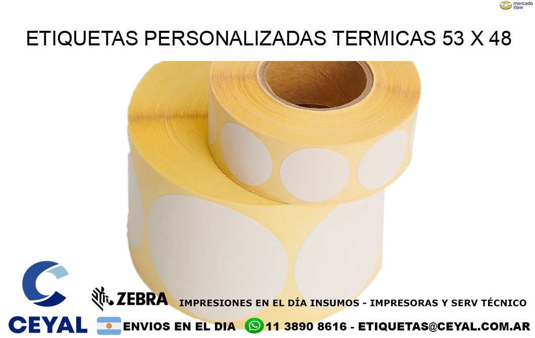 ETIQUETAS PERSONALIZADAS TERMICAS 53 x 48