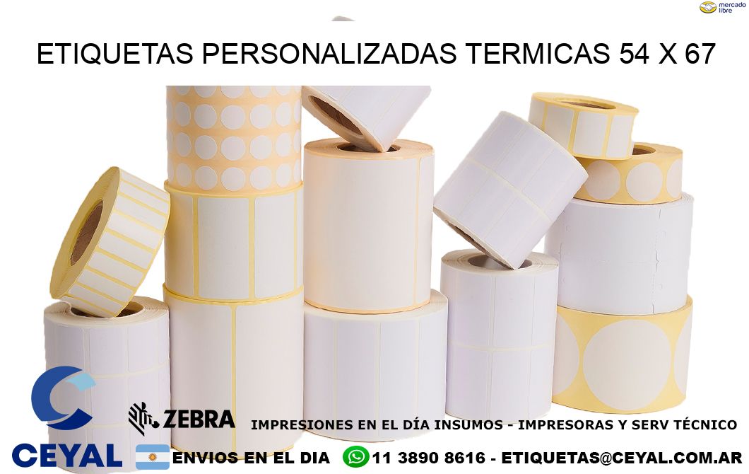 ETIQUETAS PERSONALIZADAS TERMICAS 54 x 67