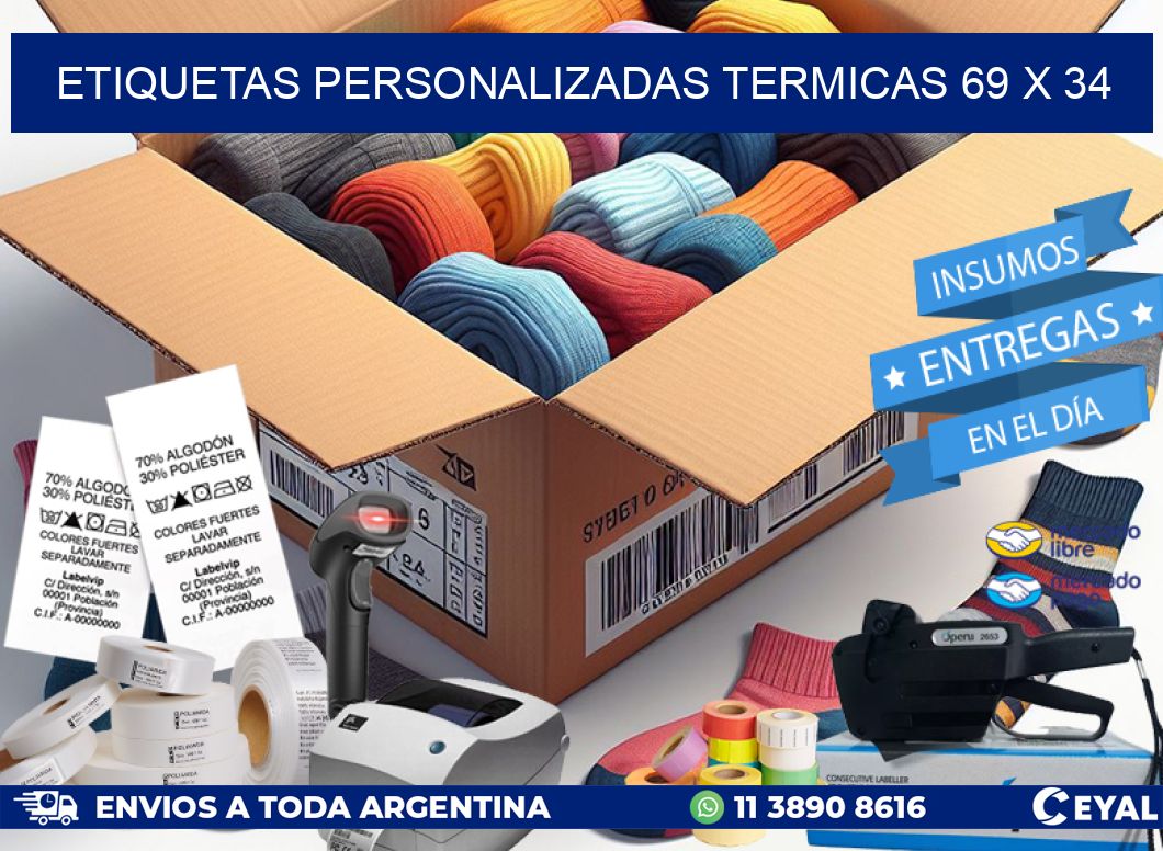 ETIQUETAS PERSONALIZADAS TERMICAS 69 x 34