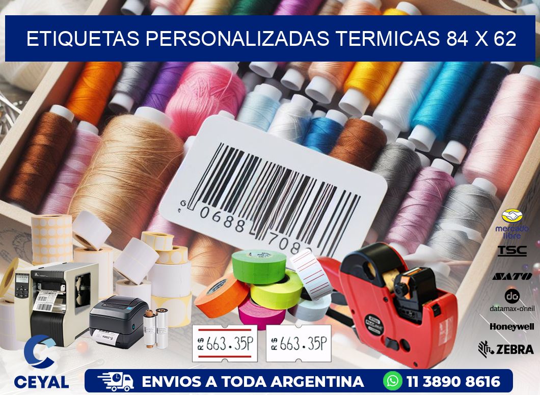 ETIQUETAS PERSONALIZADAS TERMICAS 84 x 62