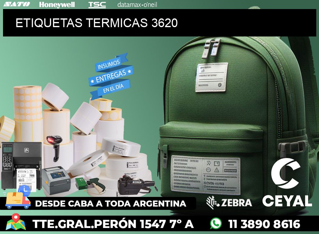 ETIQUETAS TERMICAS 3620