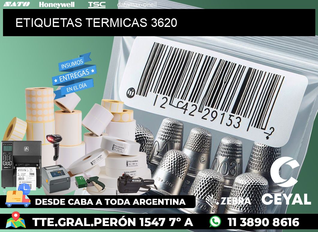 ETIQUETAS TERMICAS 3620