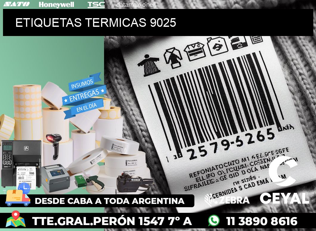 ETIQUETAS TERMICAS 9025