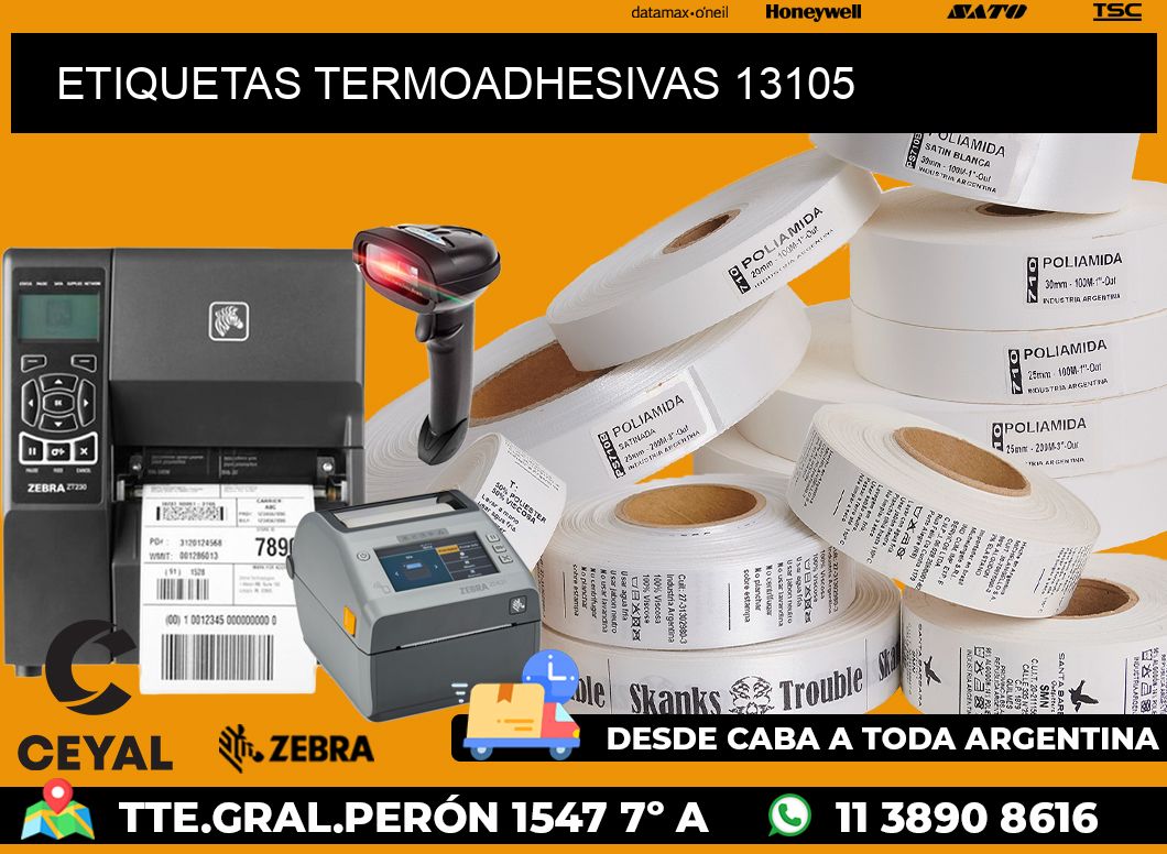 ETIQUETAS TERMOADHESIVAS 13105