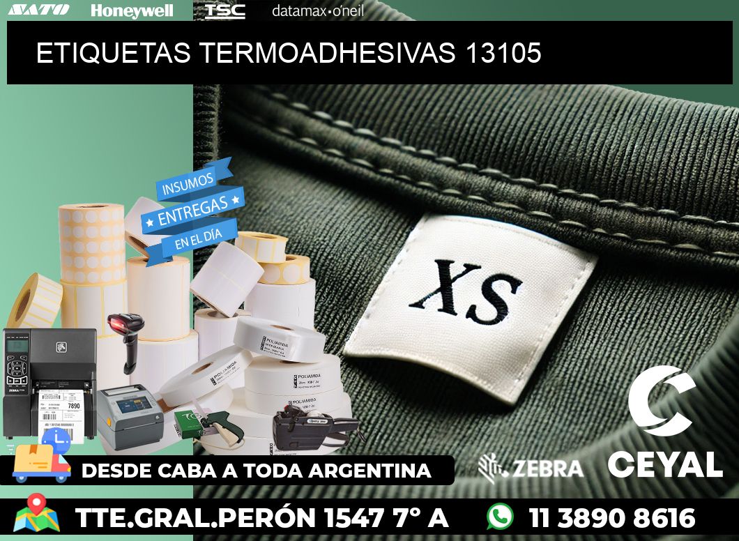ETIQUETAS TERMOADHESIVAS 13105