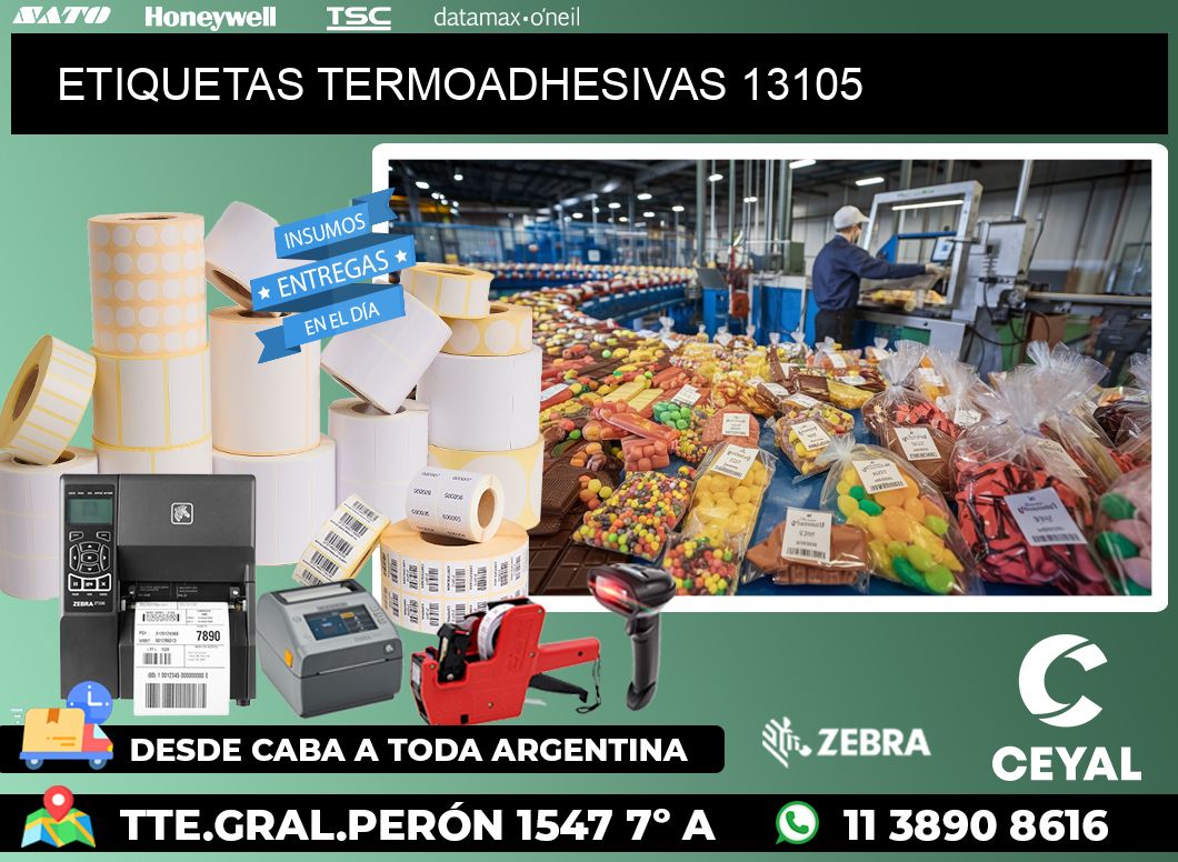 ETIQUETAS TERMOADHESIVAS 13105